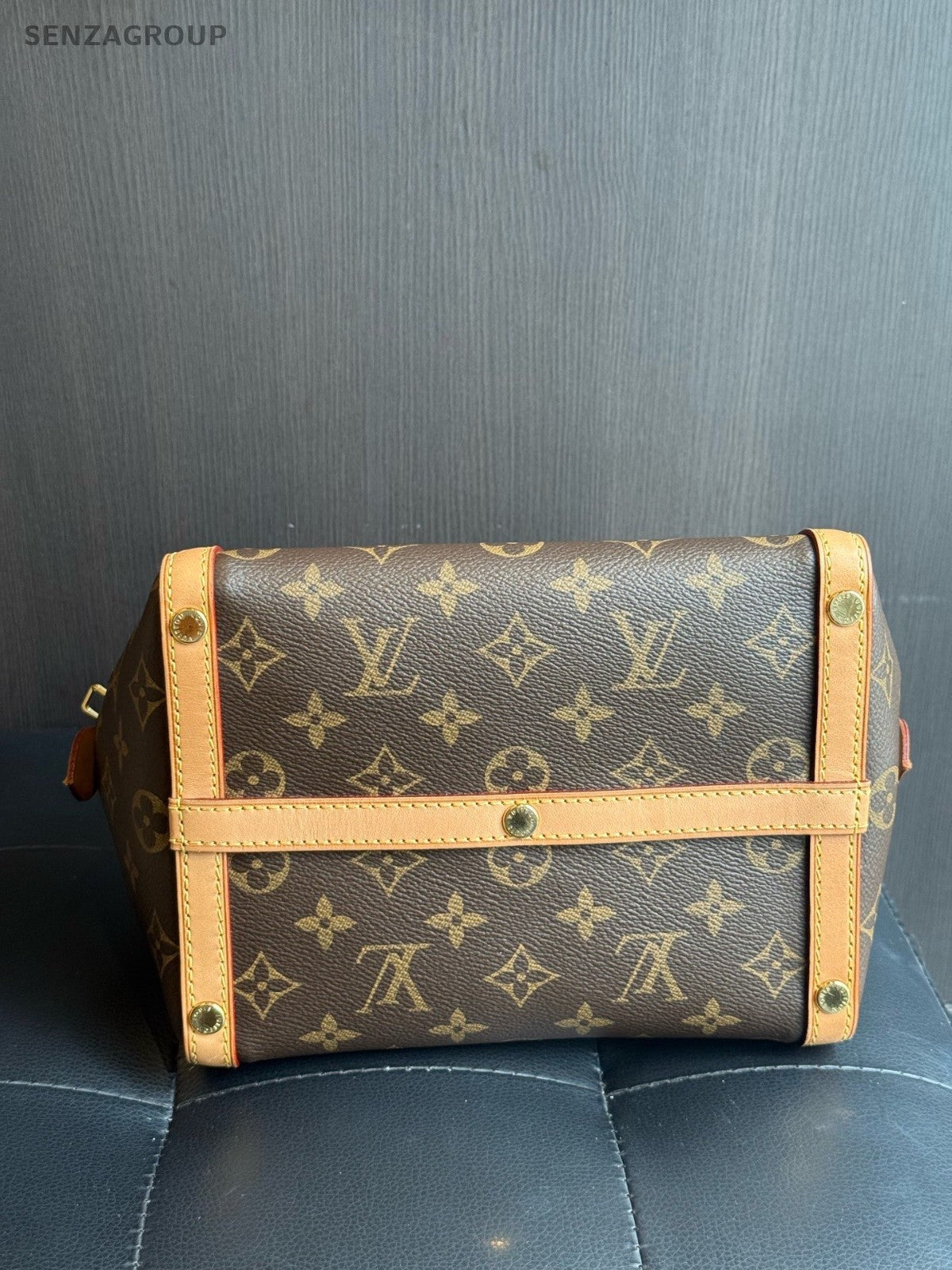 Louis Vuitton Lindy PM Monogram Top Handle Handbag Brown Women