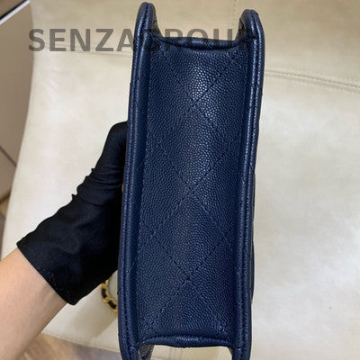 Chanel Navy Blue Quilted Chain Shoulder Bag Classic Women's Bag