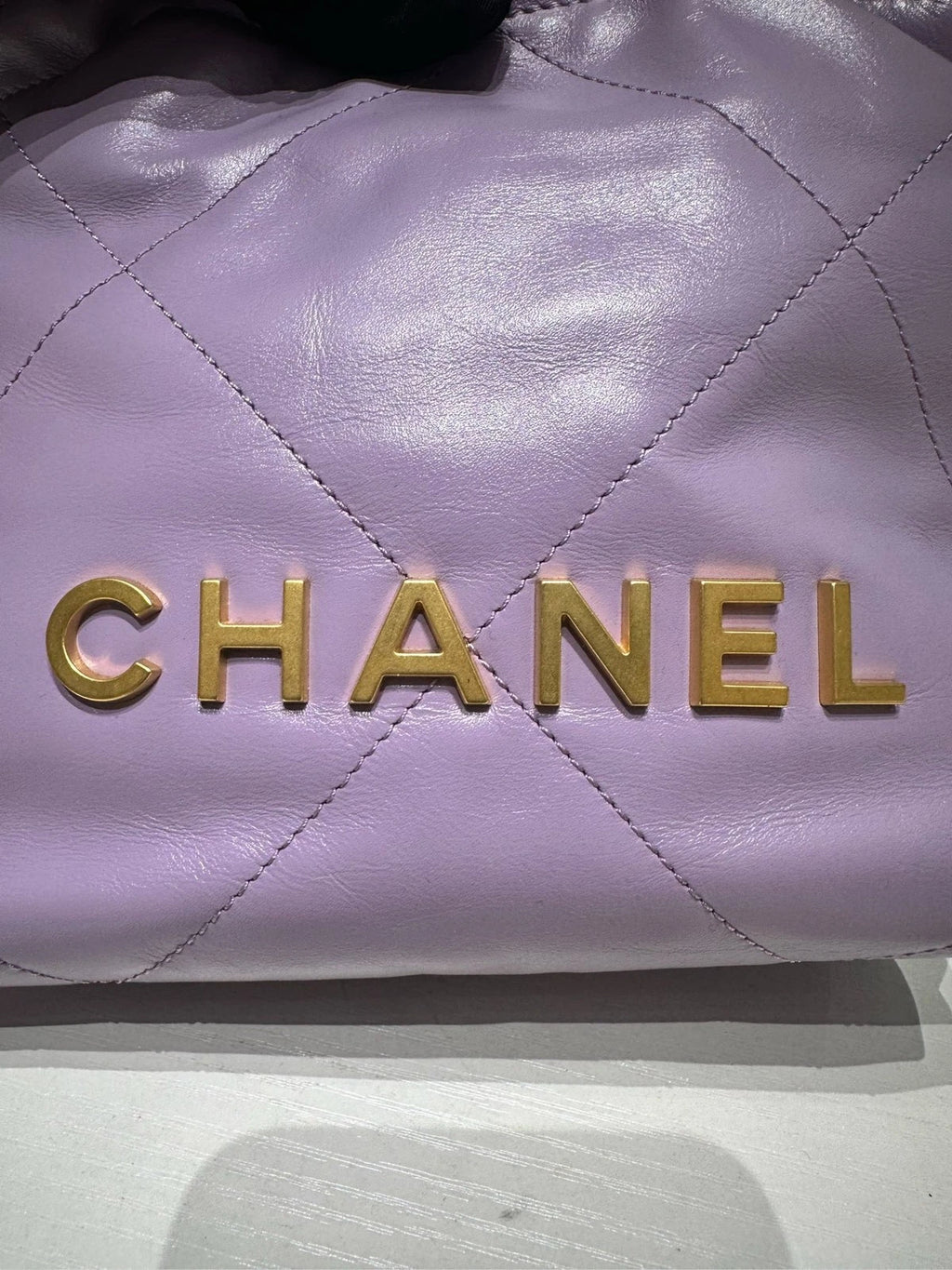 CHANEL 22BAG Mini Purple Tote Shoulder Bag For Women