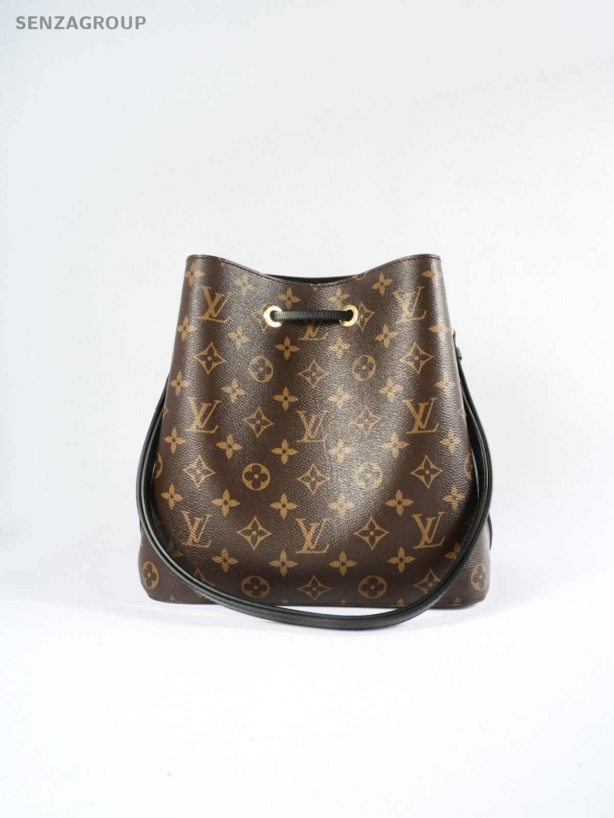 LOUIS VUITTON NEONOE Black MONOGRAM CANVAS BUCKET BAG M44022