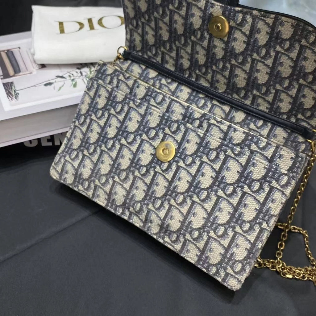 Dior Oblique Canvas Large WOC Crossbody Bag For Women