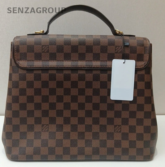 Louis Vuitton Damier 2Way Top Handle Bag Shoulder Bag Brown Red Women Classic