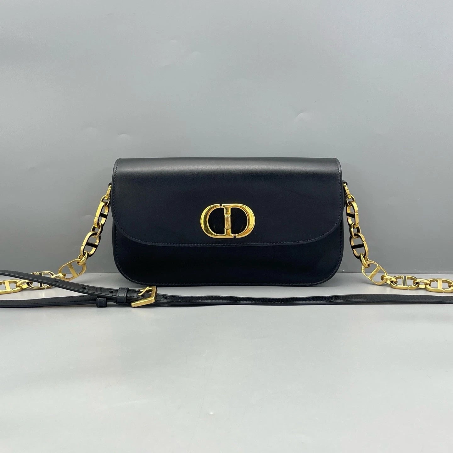 Dior Montaigne30 Chain Shoulder Bag Black For Women