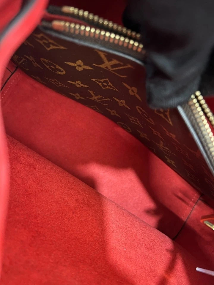 Louis Vuitton Canvas Red Bucket Bag For Women