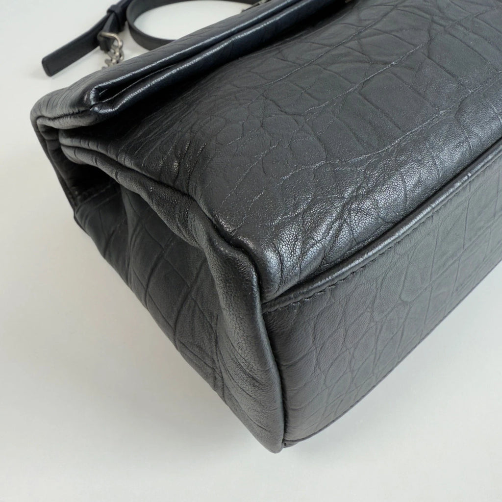 YSL Hollywood Black Calfskin Shoulder Crossbody Bag For Women