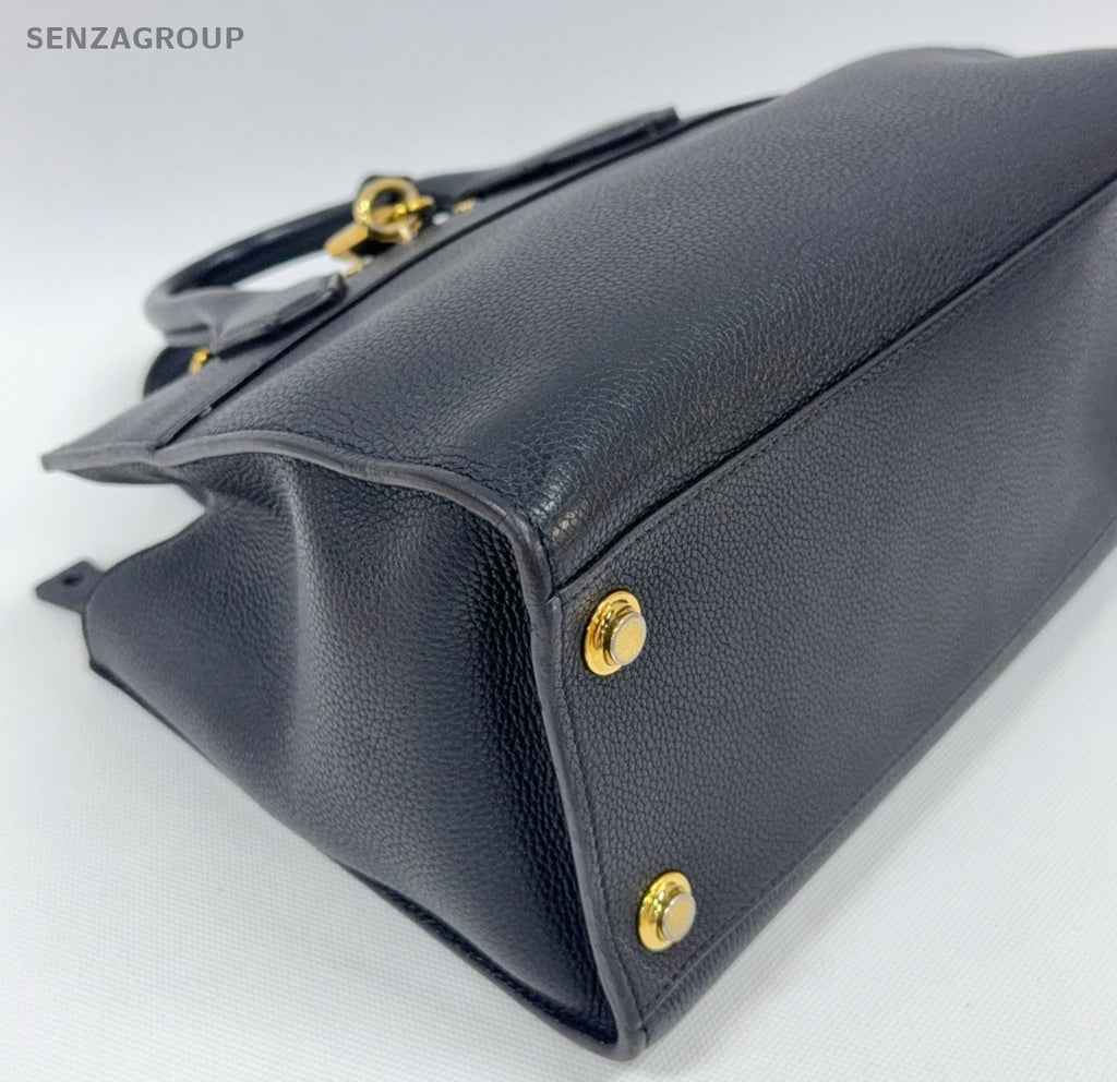 Louis Vuitton City steamer 2Way Top Handle Bag Crossbody Black Gold Women
