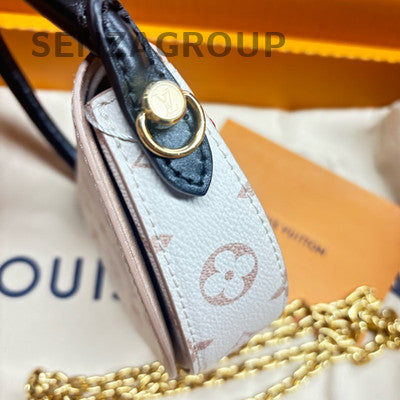 Louis Vuitton Monogram Nano Looping Shoulder Bag Women White Black