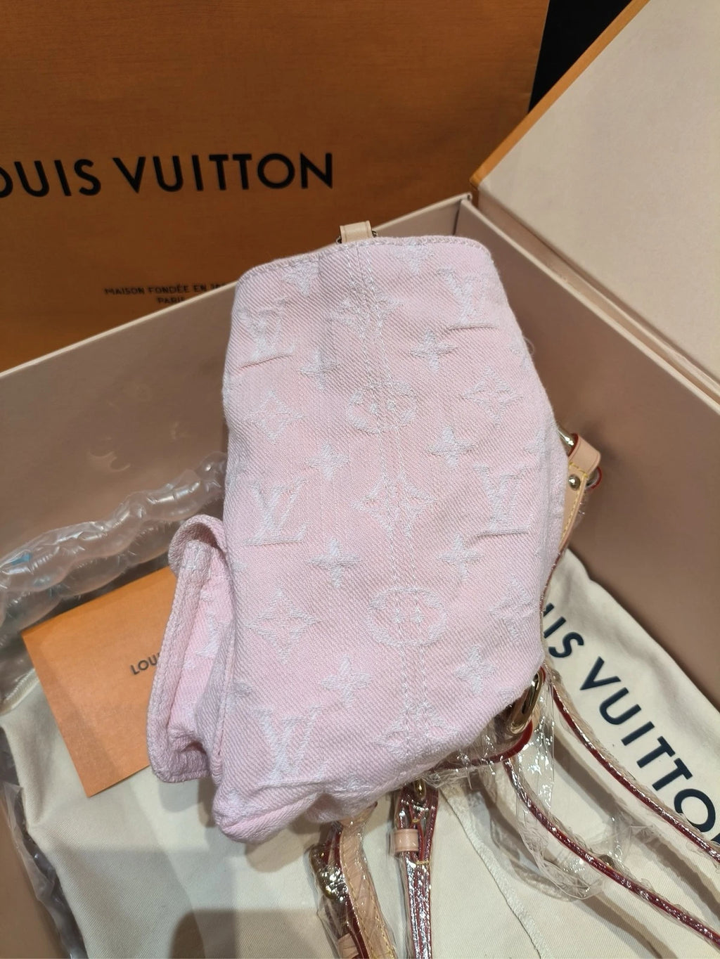Louis Vuitton Venice Pink Denim Backpack for Women