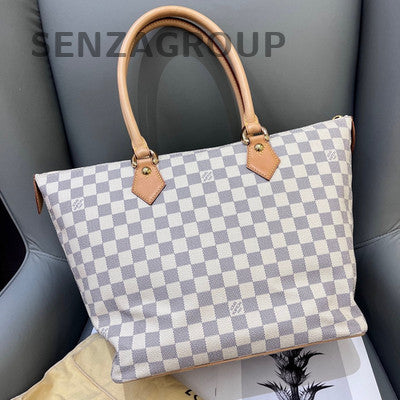 Louis Vuitton Saleya Handbag Shoulder Bag White Orange Women Classic Fashion
