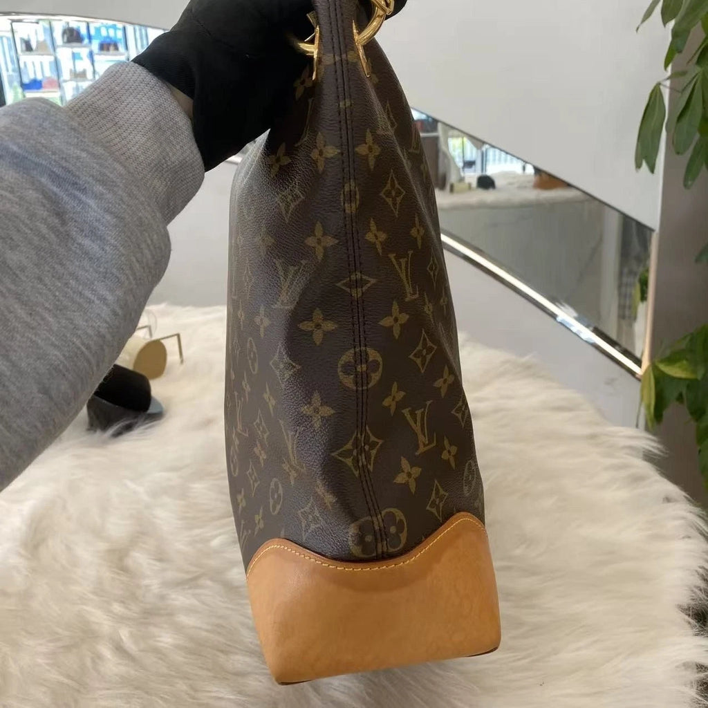 Louis Vuitton Delightful Monogram Tote Shoulder Bag Brown Classic Women