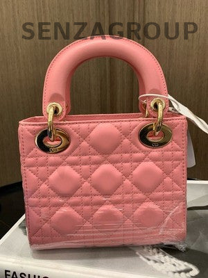 Dior Lady Dior Cannage Chain Bag Pink Gold - Classic Women's Fashion