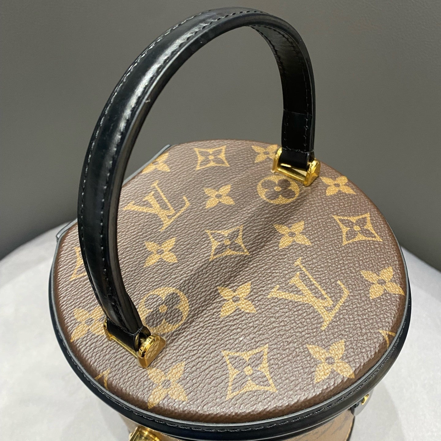 Louis Vuitton Monogram Cannes Bag Brown Gold Buckle Shoulder Tote
