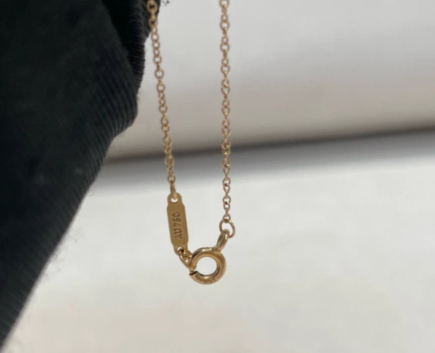 Tiffany&amp;Co. Pendant Necklace Diamond Tiffany Keys Large U 18K Rose Gold