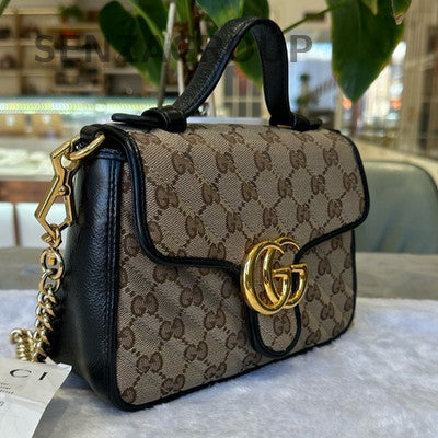Gucci GG Marmont Canvas Messenger Shoulder Bag - Classic Women's
