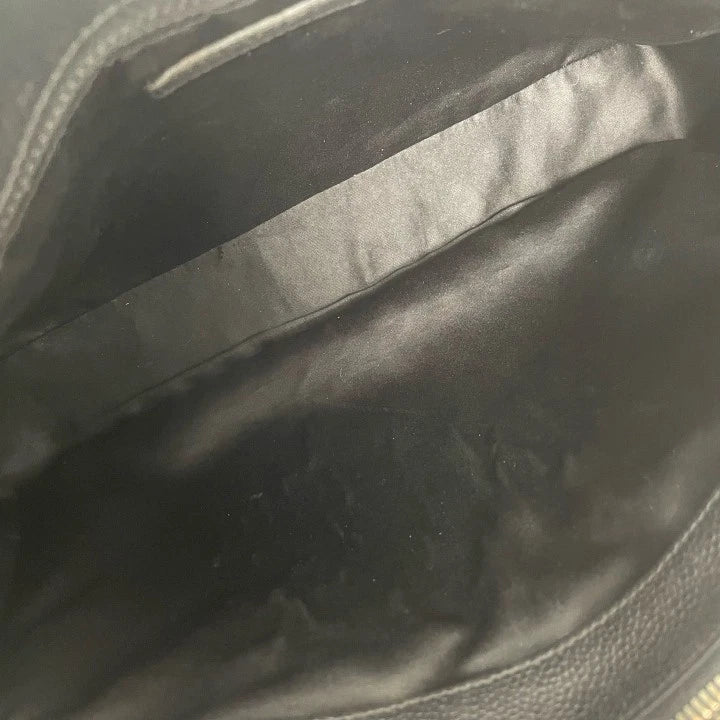 CHANEL GST Medium Black Gold Leather Tote Bag For Women