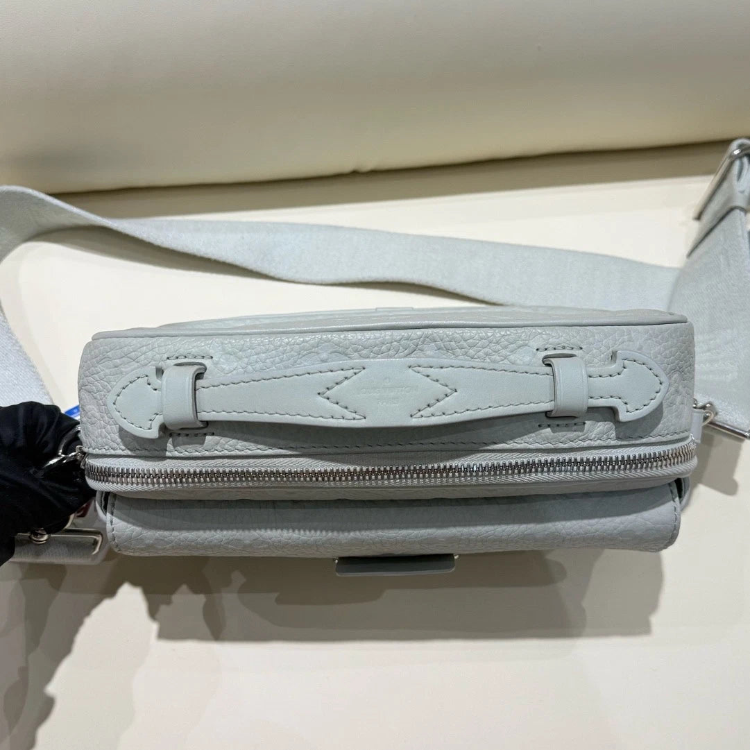 Louis Vuitton S-Lock Calfskin Monogram Empreinte Gray Handbag Crossbody