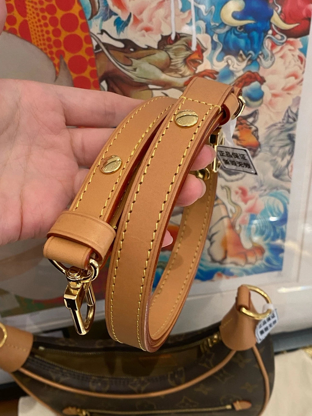 Louis Vuitton Canvas Monogram Pea Moon Bag For Women