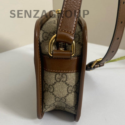 Gucci Retro GG Camera Bag Beige Brown Unisex Crossbody