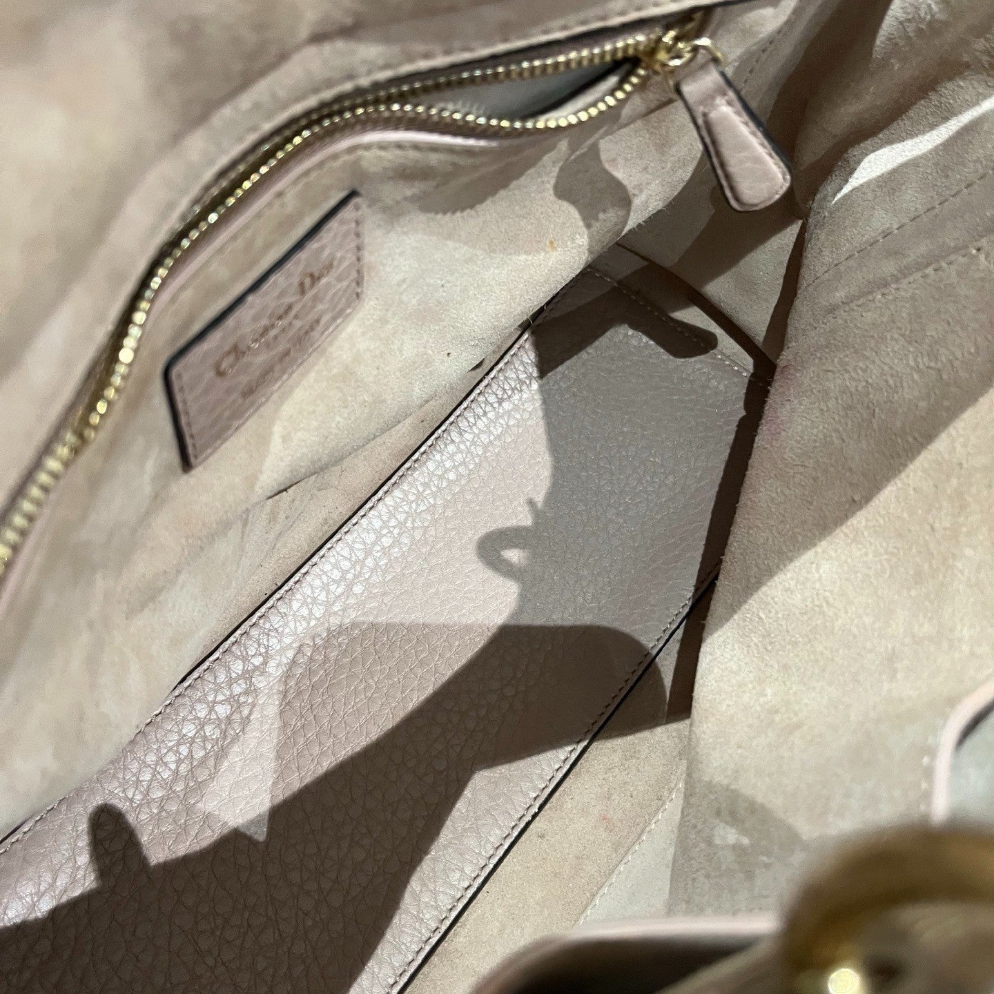 Christian Dior Lady Dior Cannage Top Handle Crossbody Pink Gold Women Classic