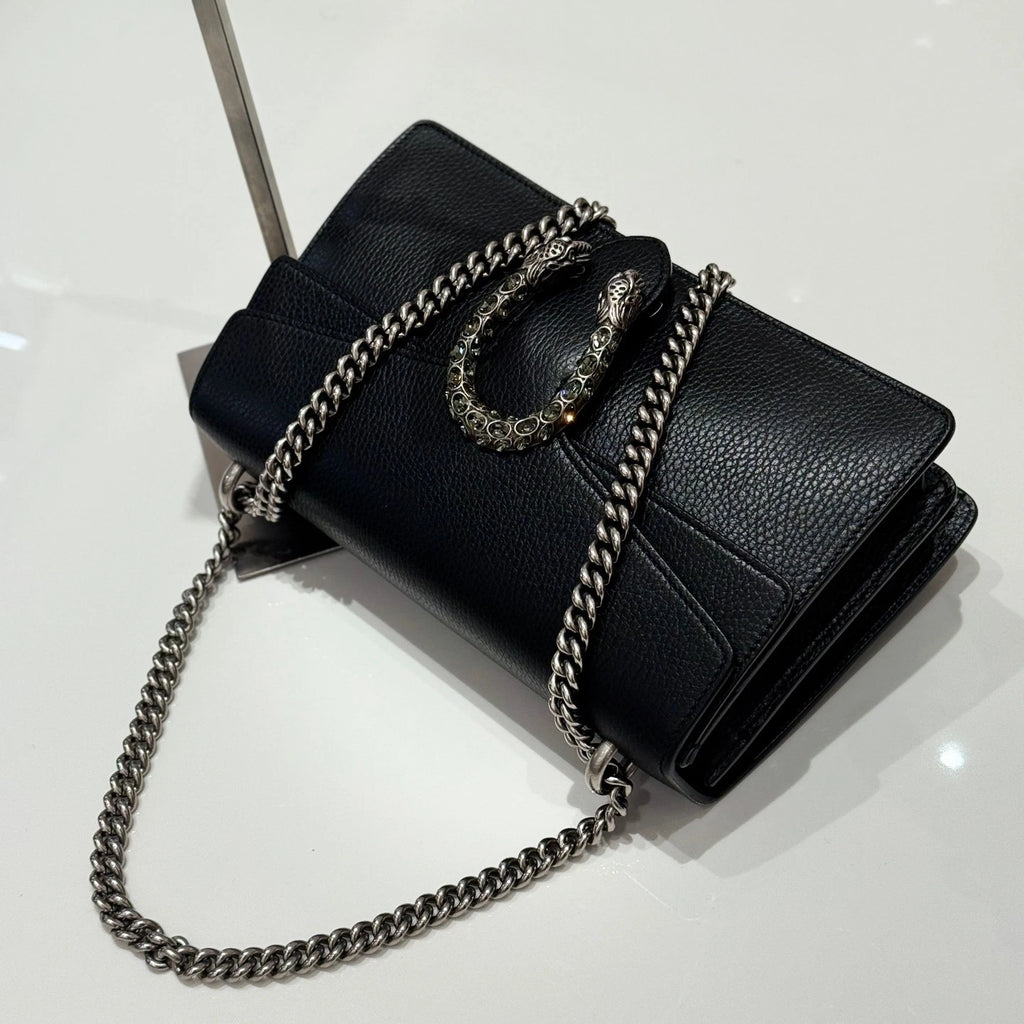 GUCCI Medium Black Dionysus Shoulder Bag For Women