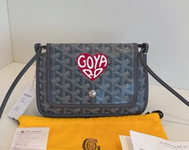Goyard Plumet woc Envelope Monogram Crossbody bag Grey Brand NEW