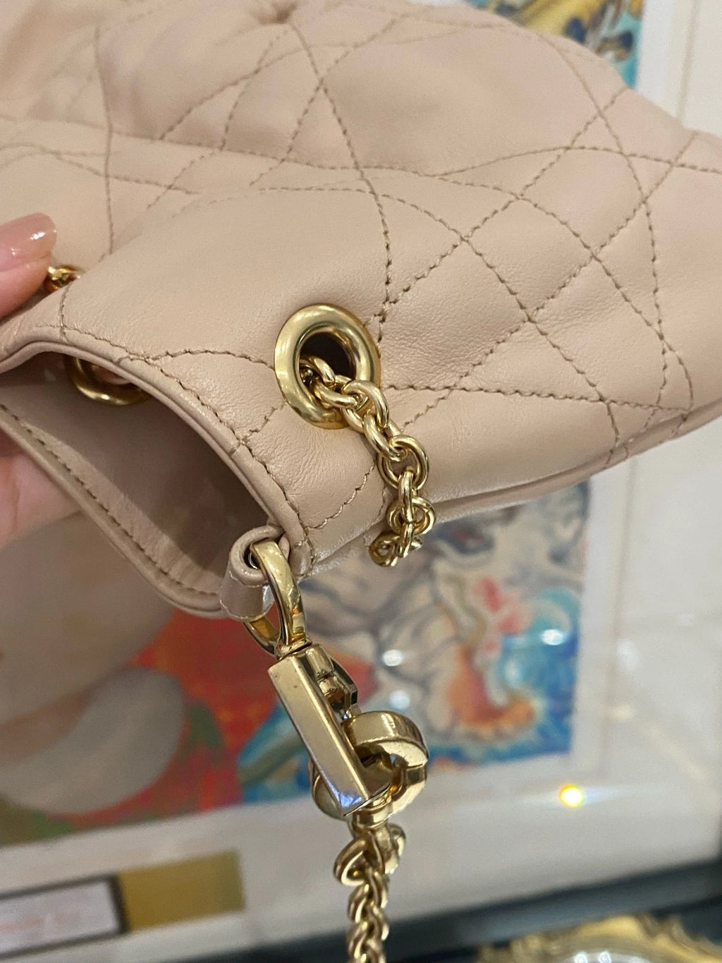 Dior Ammi Small Drawstring Bucket Bag Gold Hardware For Women