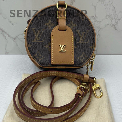 Louis Vuitton Monogram Mini Boite Chapeau Shoulder Bag Brown Gold