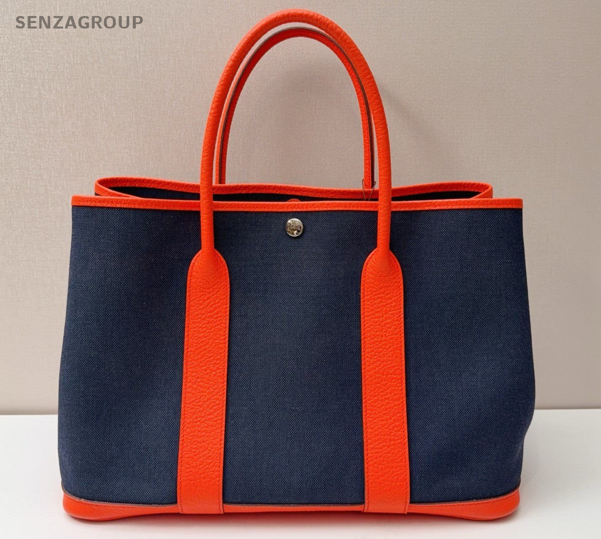 Hermes Garden Party36 Tote Canvas Top Handle Handbag Women