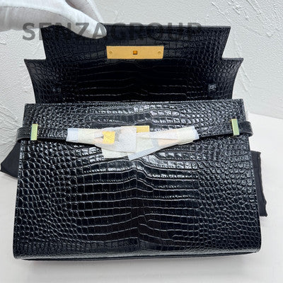 Saint Laurent Black Gold Medium Manhattan Shoulder Bag Classic Women