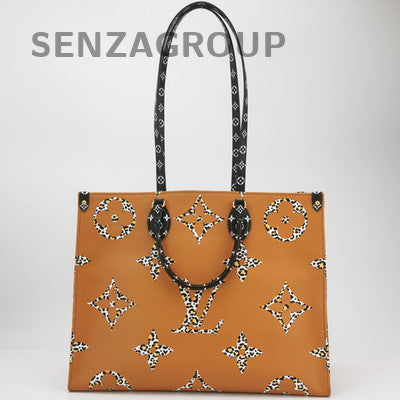 Louis Vuitton Onthego GM Monogram Leopard Tote Shoulder Bag Women's Classic