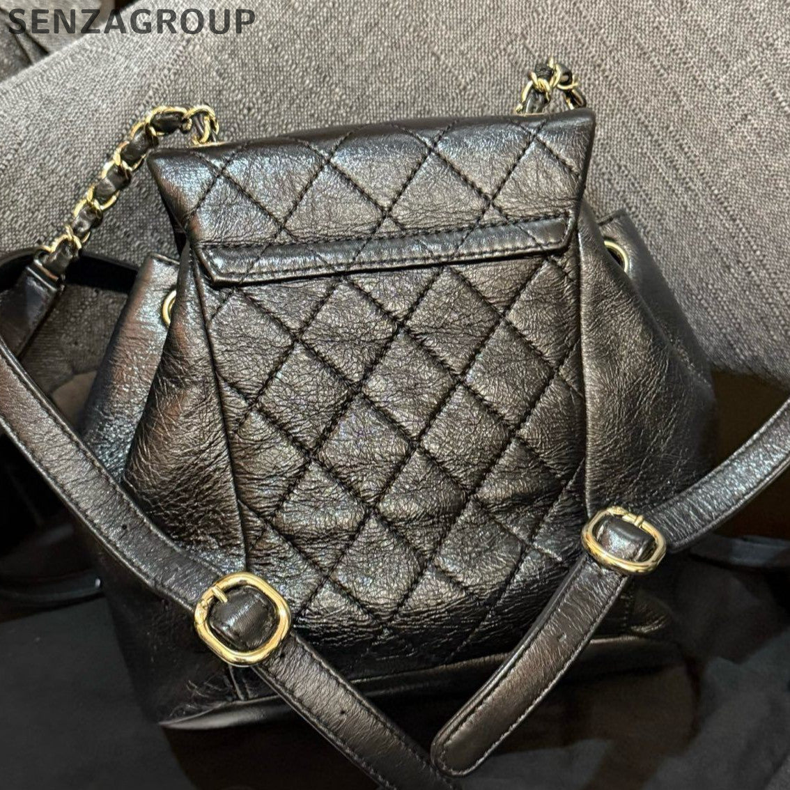 Chanel Black Caviar Duma Backpack Small Quilted Classic Women's Bag