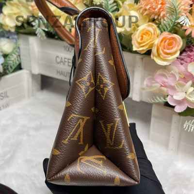 Louis Vuitton Monogram Lockit BB Bag Brown Gold Women's Shoulder Handbag