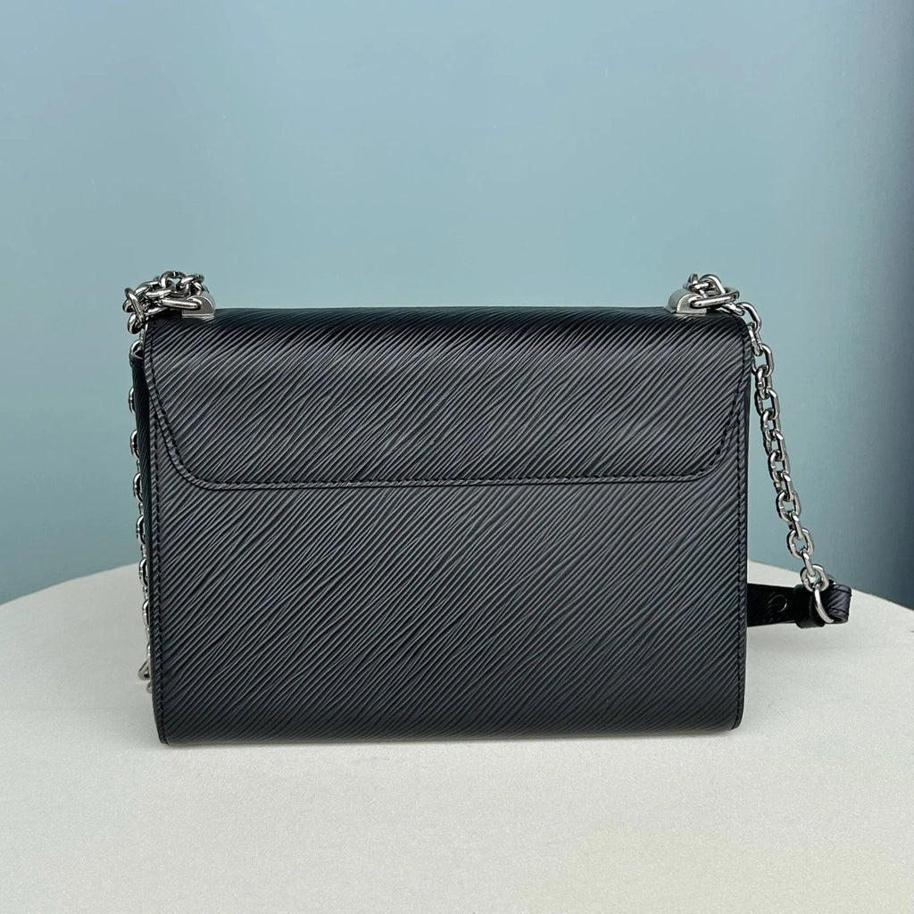 Louis Vuitton Twist MM Epi Leather Chain Shoulder Bag Crossbody Black Women