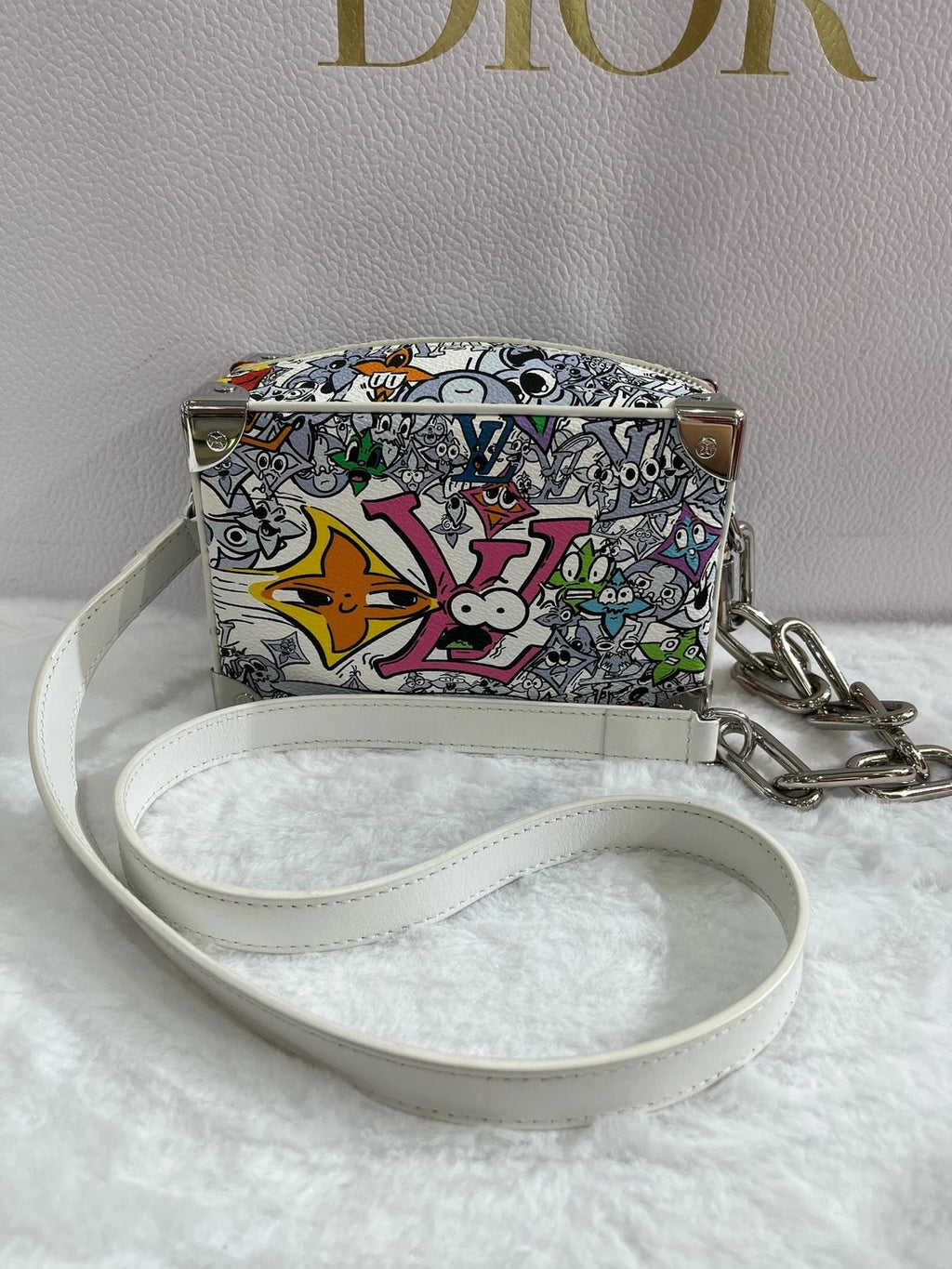 Louis Vuitton Limited Graffiti Soft Trunk Box Bag For Women