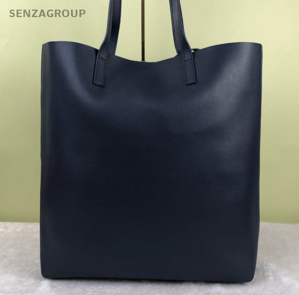 Saint Laurent Tote Shoulder Bag Blue Gold Used Women Classic