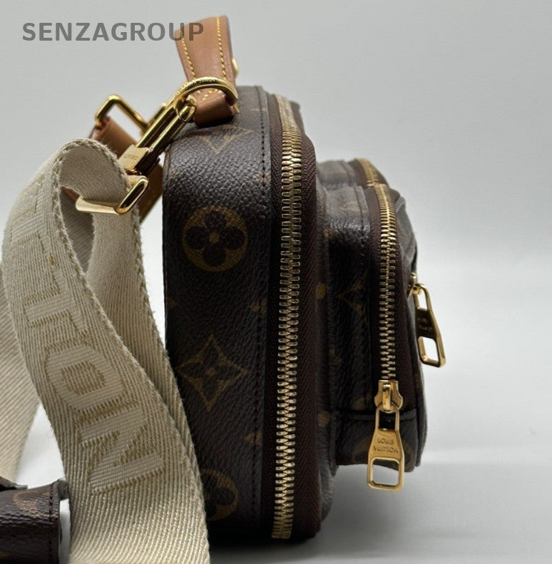Louis Vuitton Utility Monogram Crossbody Brown Gold Women Classic Designer
