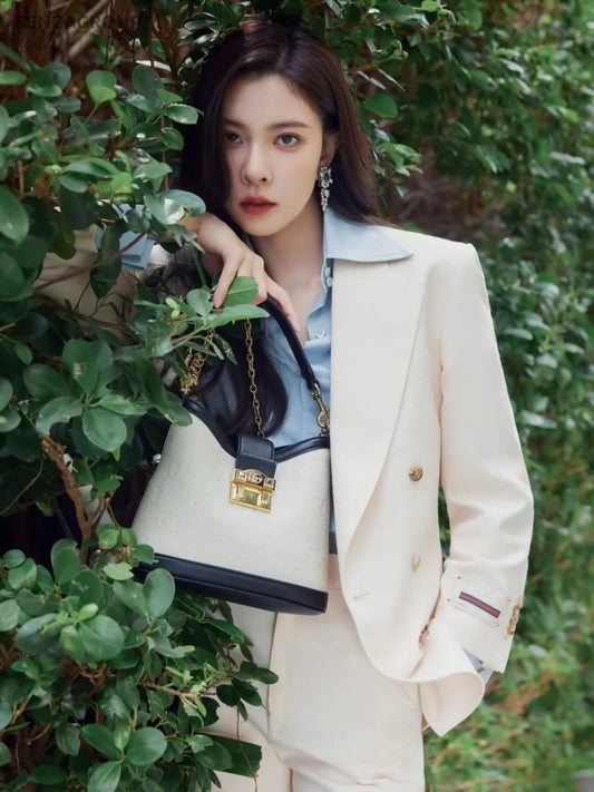GUCCI GG Up Leather Panda color Shoulder Handbag almost brand new