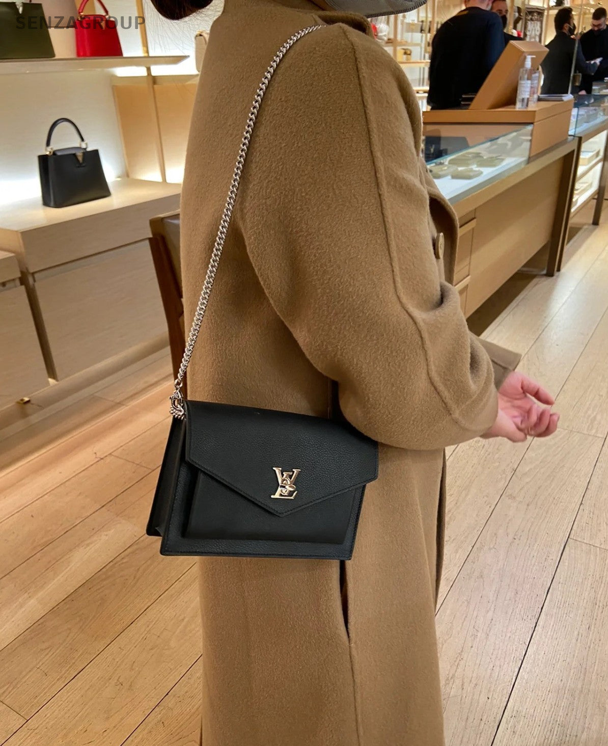 Louis Vuitton My Lock me woc Navy Blue Chain Strap Women Crossbody Shoulder bag