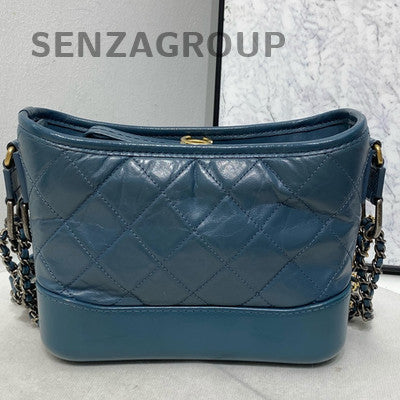 Chanel Gabrielle Small Blue Quilted Chain Shoulder Bag - Classic Women's