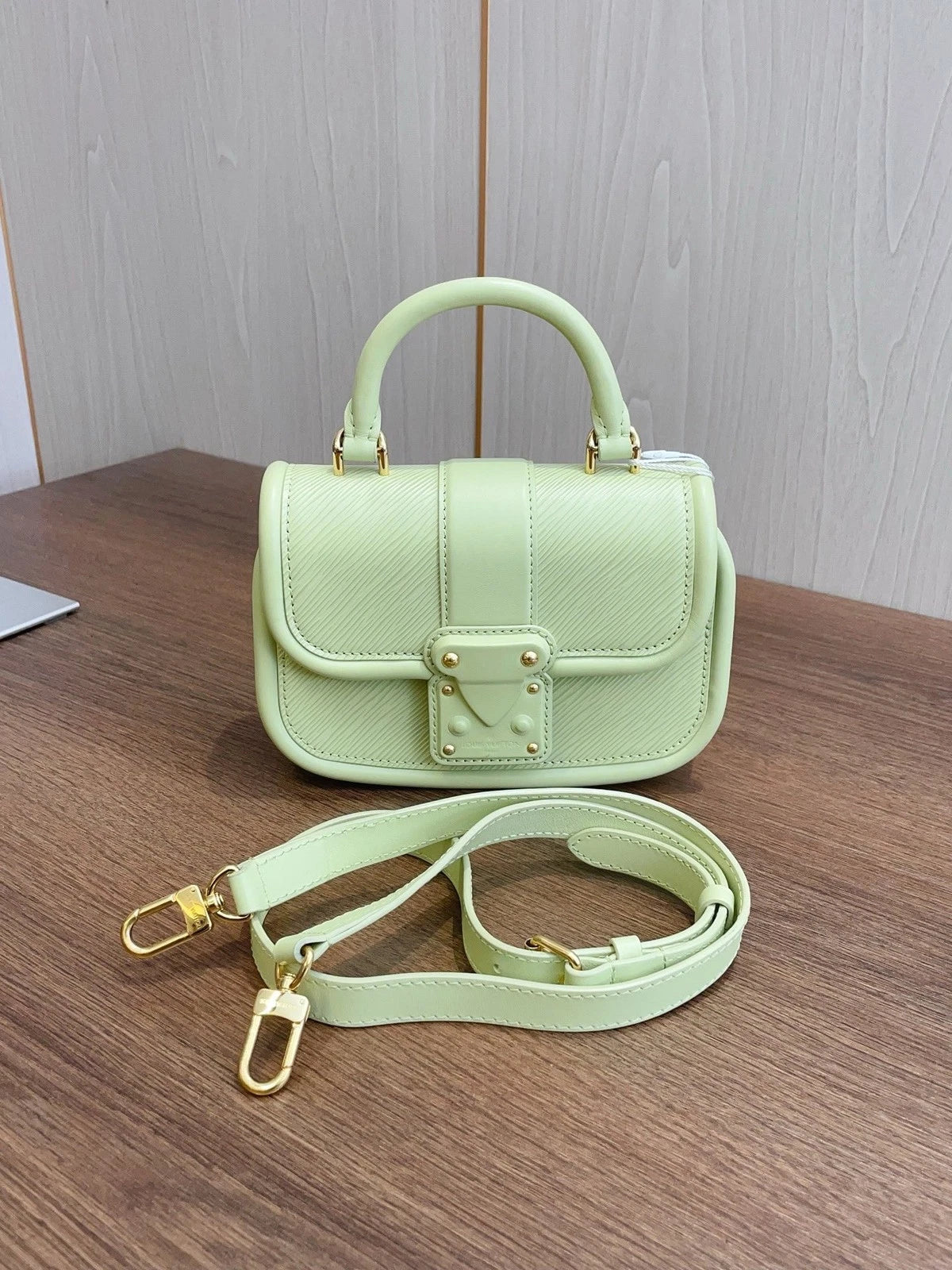 Louis Vuitton Hide And Seek Messenger Bag Daily Casual Avocado Green Epi
