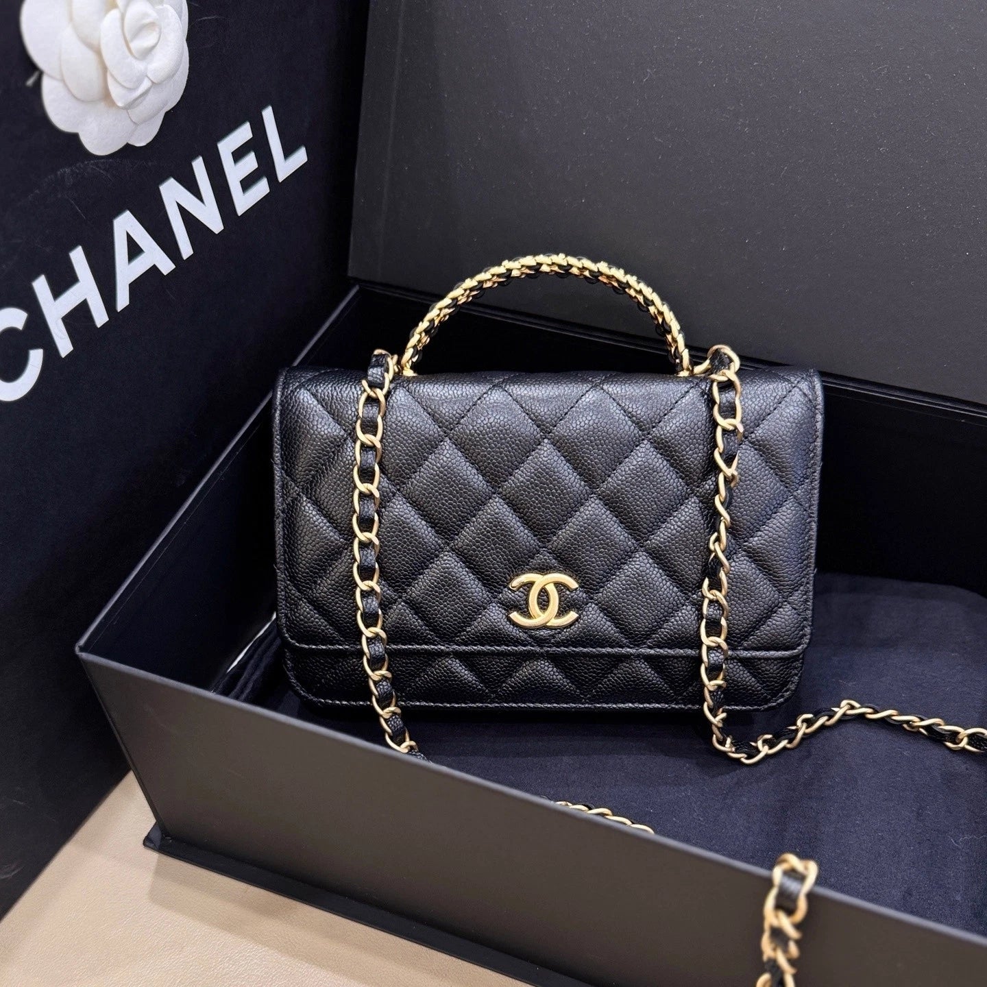 CHANEL Hollow Letter Handle WOC Chain Crossbody For Women