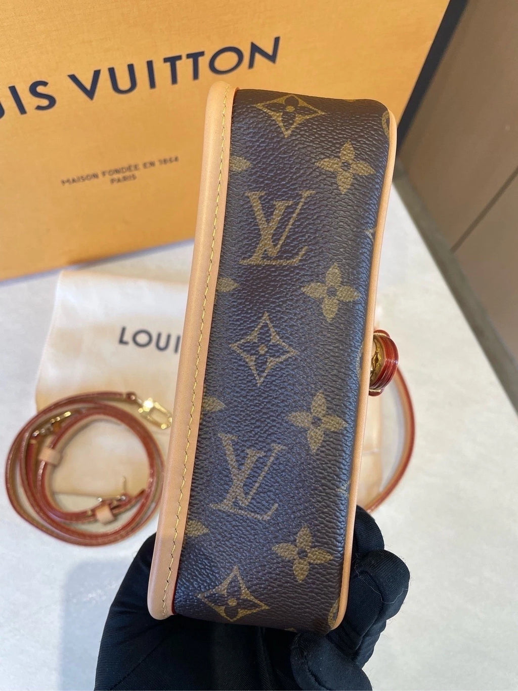 Louis Vuitton Nano Baguette Shoulder Bag For Women
