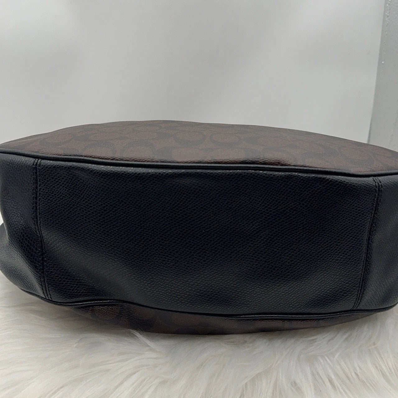 Coach Dark Brown Crescent Shoulder Handbag For Women