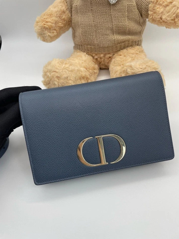 Authentic Dior Leather 2-in-1 WOC Crossbody Waist Bag For Women