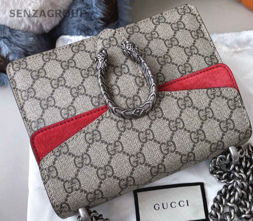Gucci GG Marmont Dionysus PM Shoulder Crossbody Bag Gray Women