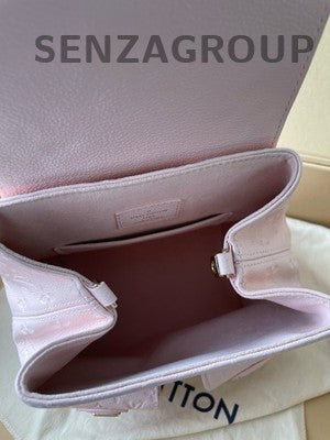 Louis Vuitton Pink Gold Monogram Chain Backpack Women's Classic Fashion