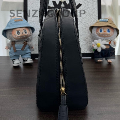 Chanel Black Gold Matte Bowling Bag Classic Women's Shoulder Handbag