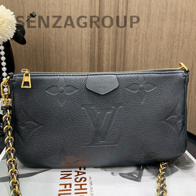 Louis Vuitton Black Gold Monogram Leather 2-in-1 Chain Crossbody Bag