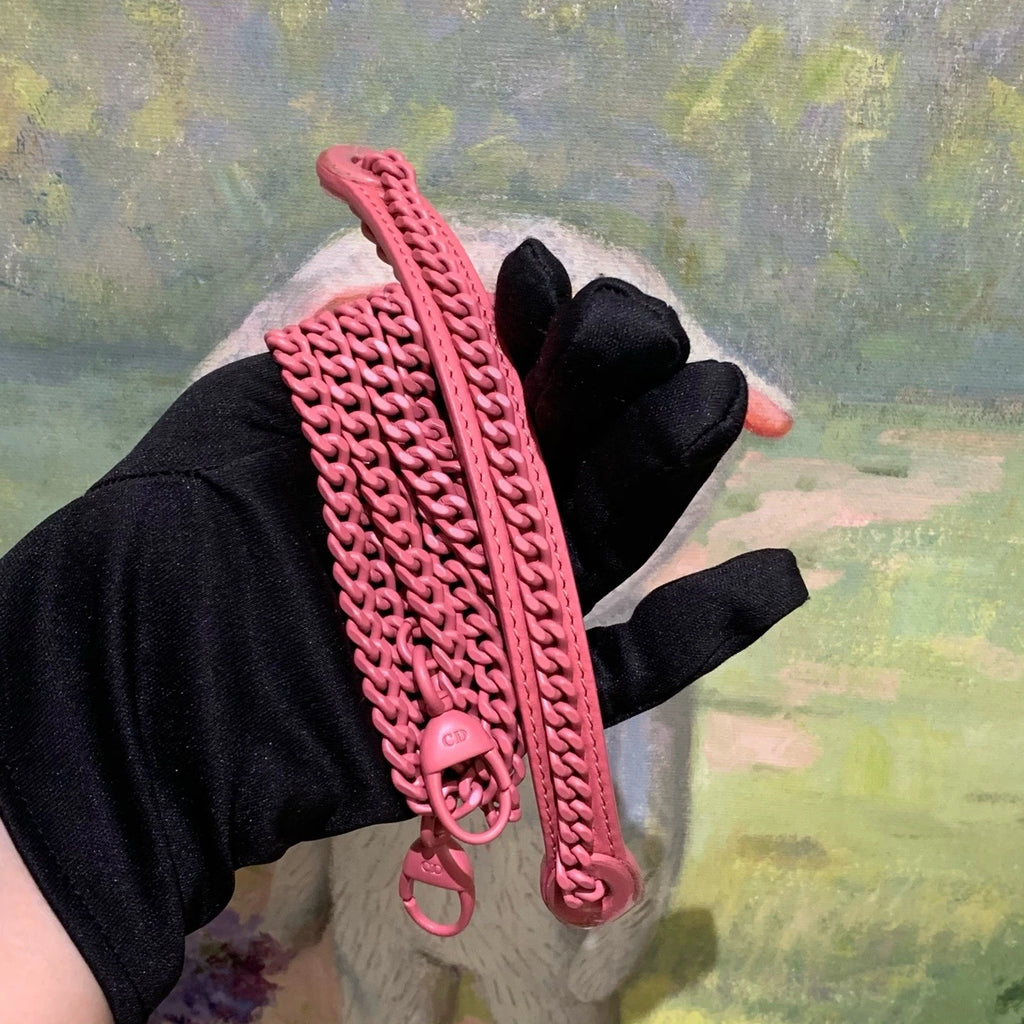 Dior Lady Dior Pink Top Handle Excellent