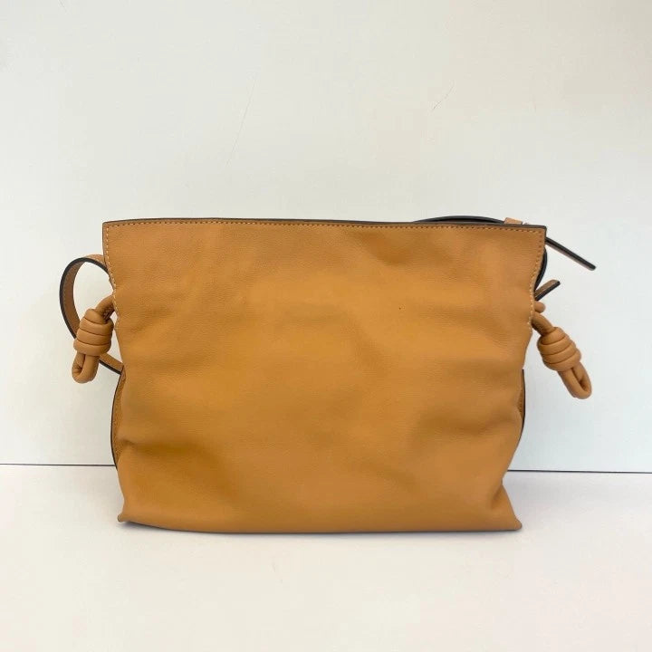 Loewe Mini Flamenco Calfskin Shoulder Bag For Women Caramel Brown